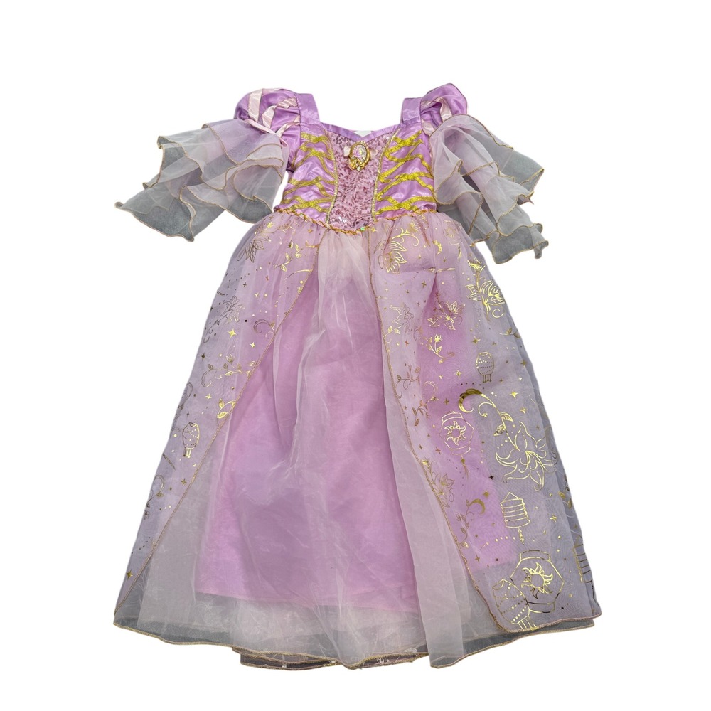 Disney Rapunzel Tangled Princess Costume Dress Purple Gold Girls Size 7